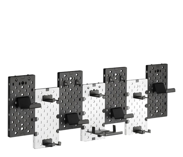 Spacetronik Modułowa tablica z uchwytami - czarno-biały - 1171380 - zdjęcie
